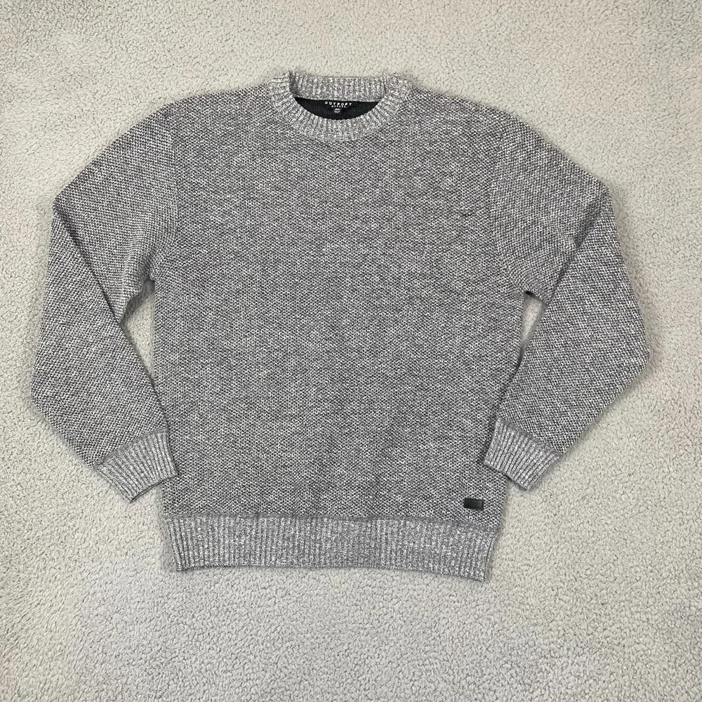 Outpost Makers Sweater Men XL Gray Knit Pullover Crewneck